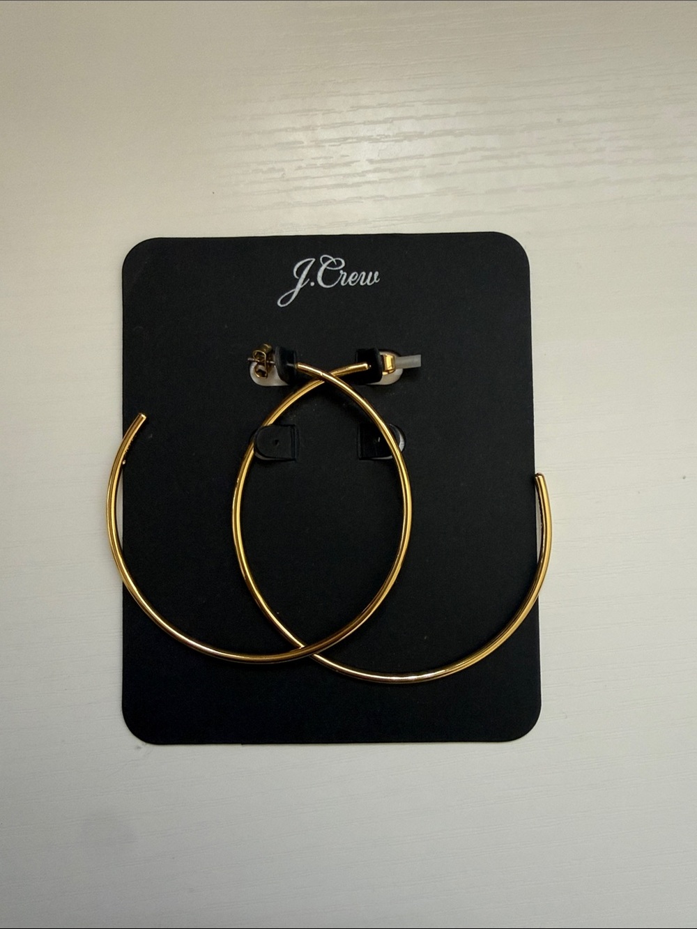 J. Crew Gold Large Open Hoop Earrings